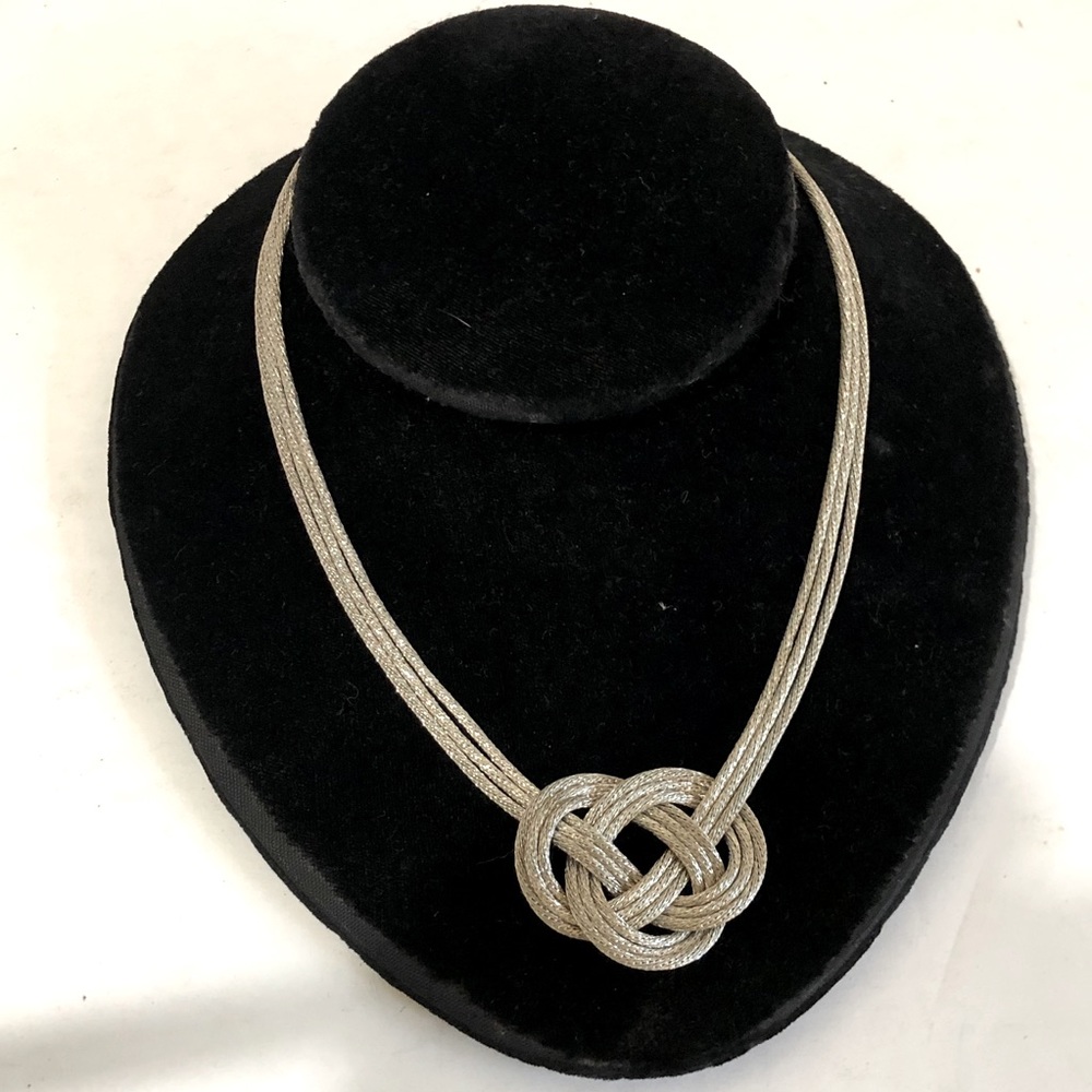 Sterling Silver Signed Dyadema Celtic Knot Necklace
